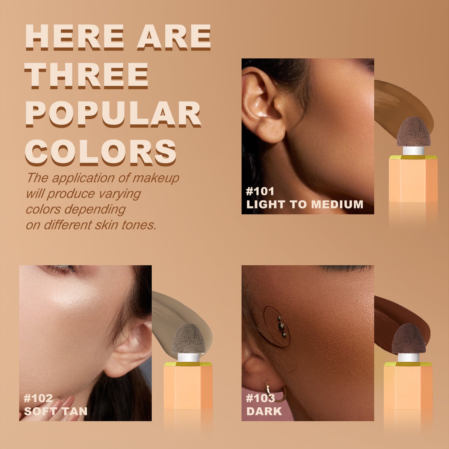 Three Color Liquid Contouring Liquid Foundation Facial three-dimensional deepening contour side shadow contouring liquid