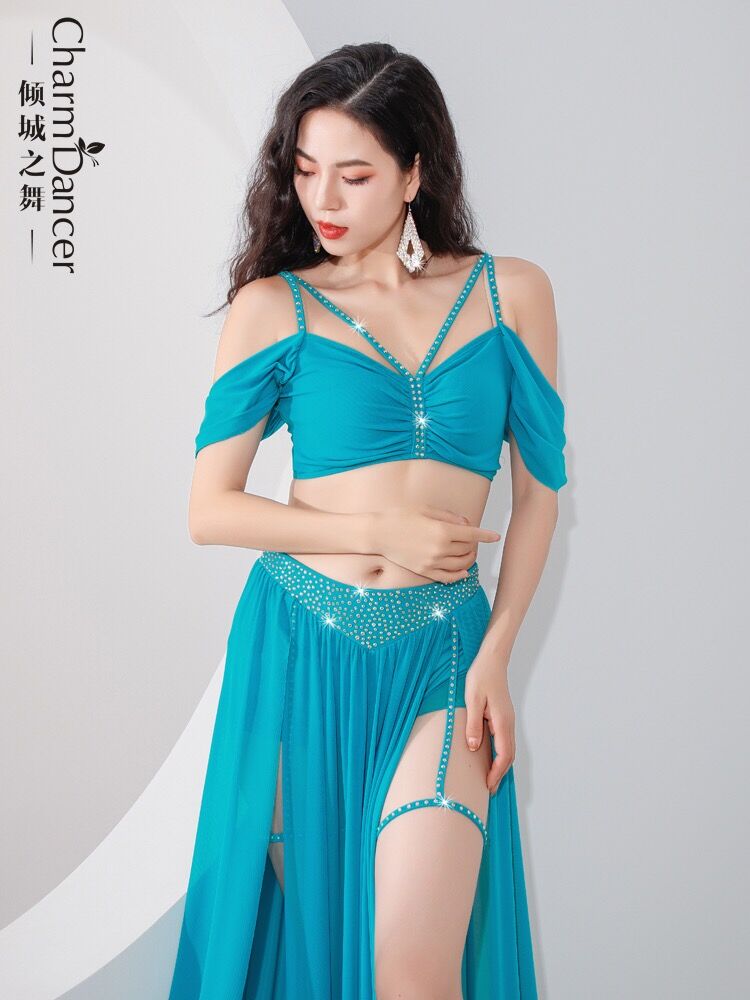 Belly Dance Training Dress 2023 New Autumn and Winter Slimming Original Design Oriental Dance Performance Breathable Mesh Gauze Dress Set