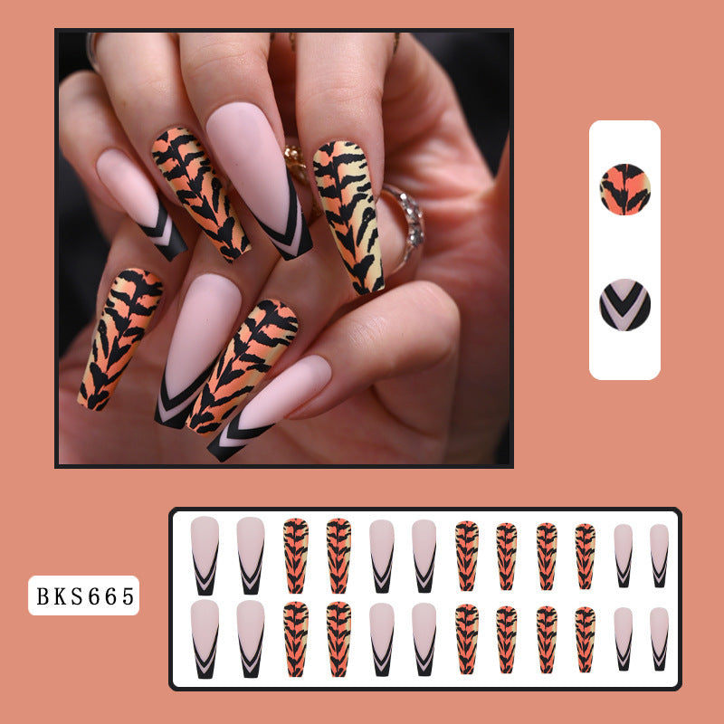 press on nail 24pcs fake nail long exaggerated