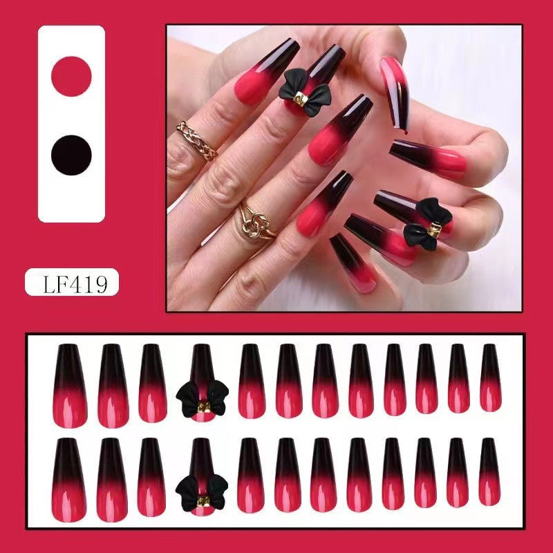 press on nail 24pcs fake nail long exaggerated