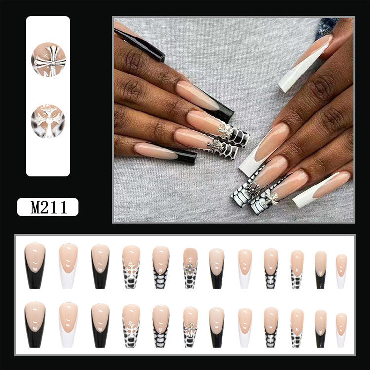 press on nail 24pcs fake nail long exaggerated