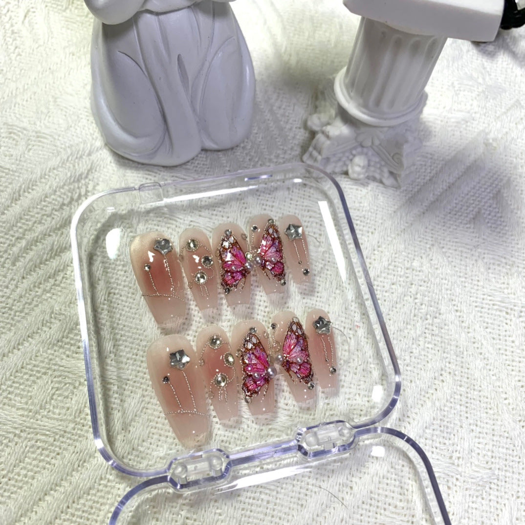 press-on nail made by hand 3907#