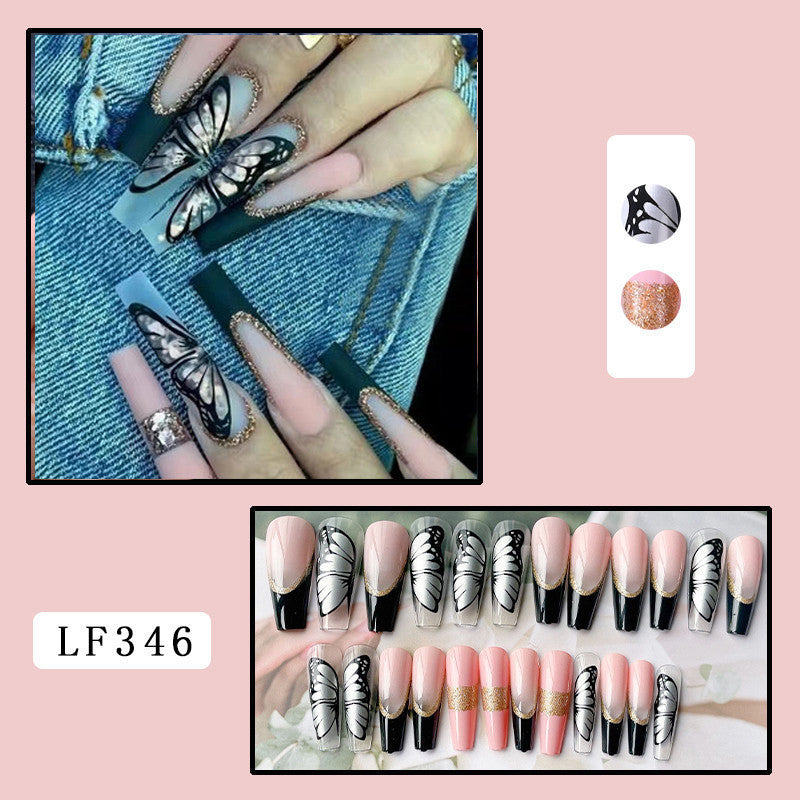 press on nail 24pcs fake nail long exaggerated