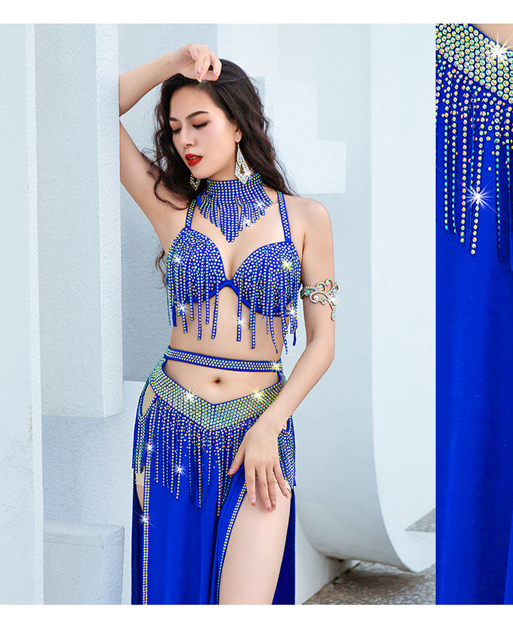 Belly dance costume 2023 new performance dress inspired opening dynamic fringe ensemble