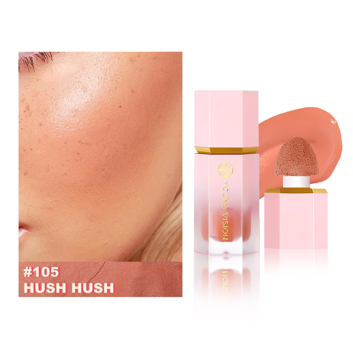 Eight Shades of Blush Liquid Lift and Brightening Long-lasting Color Development Natural Blush Liquid Cross-border makeup