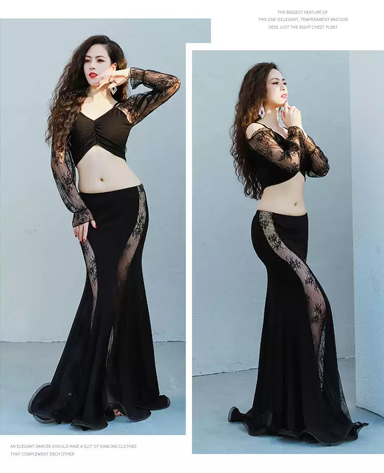 bellydance costume class wear traning dress