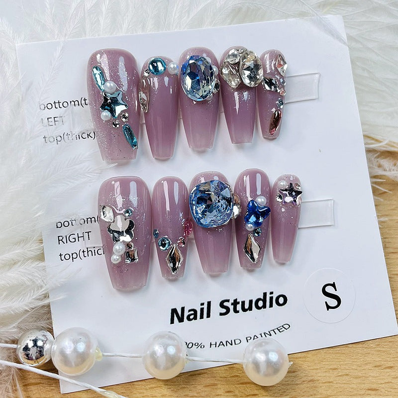 press-on nails made by hand