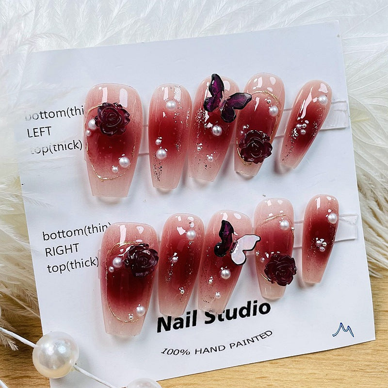 press-on nails made by hand